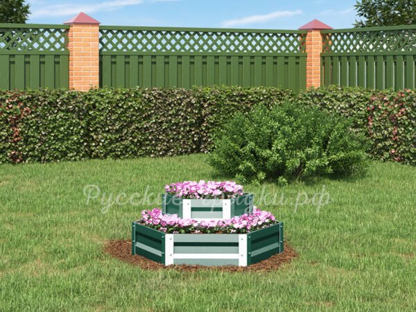 Клумба «Шестигранная 2 яруса» с полимерным покрытием