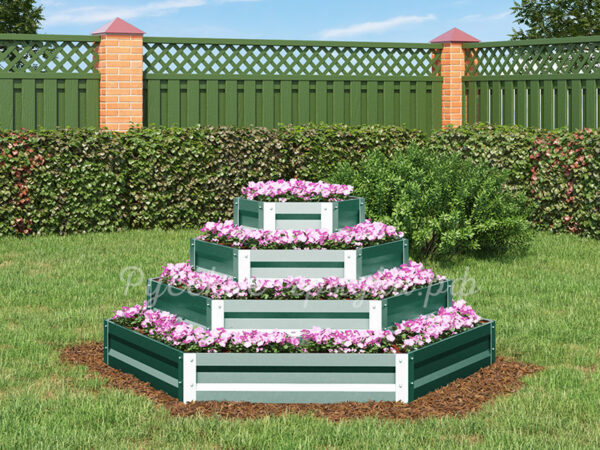 Клумба «Шестигранная 4 яруса» с полимерным покрытием